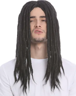 Produktbild von WIG ME UP Perücke Dreadlocks Rasta Schwarz lang91587-ZA103