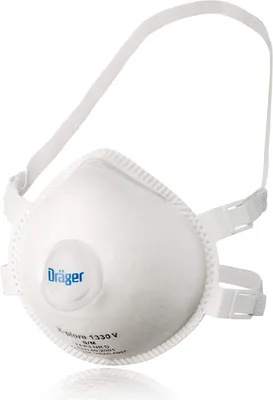 Produktbild von Dräger X-plore 1330 V FFP3 - 5 St. - Atemschutzmaske mit Ventil Einweg-Staubmaske gegen giftige Stäube/Rauch/Krankheitserreger/Aerosole, Größe: S/M