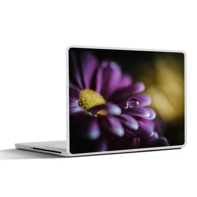 Produktbild von MuchoWow® Laptop Aufkleber Sticker Cover Wassertropfen auf einer lila Blume 32.5x23.5 cm - Sticker für Laptop - Selbstklebend