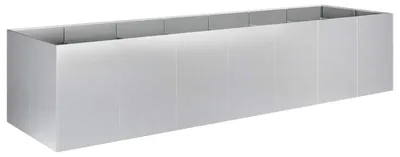 Obrázok produktu pre vidaXL Záhradný kvetináč, strieborná farba, 280 x 80 x 60 cm, pozinkovaná oceľ