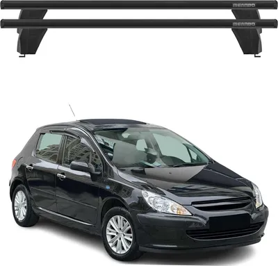 Produktbild von Menabo Dachträger Grundtäger für Peugeot 307 2001-2008 3tür 75kg Alu Schwarz 2x
