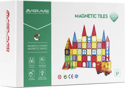 Produktbild von 3D-Magnetbaukasten - 100 Teile