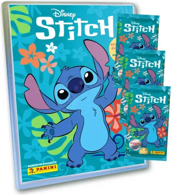 Produktbild von Stitch Karten - (2025) Stitch Trading Cards Sammelkarten - 1 Mappe + 3 Booster