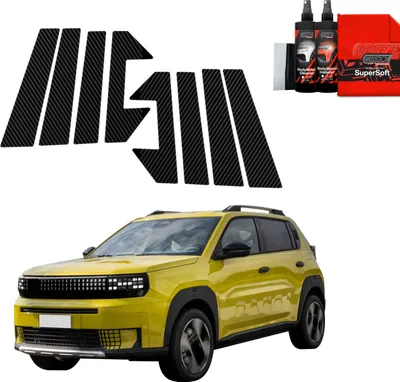 Obrázek produktu pro 8in1 Ochranná fólie z uhlíkových vláken Grizz Protector pro sloupky B-C - Fiat Grande Panda (2025)