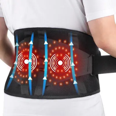Imagen del producto de Almohada de masaje para la zona lumbar – Relajación muscular y alivio de calambres – 120 cm de largo – Modelo inalámbrico – Color
