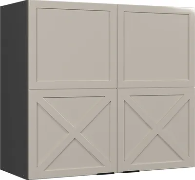 Produktbild von Küchenglasschrank Vicco Fame-Line GrauBeige 80 cm, Model 50281