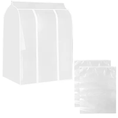 Obrázok produktu pre Obal na oblečenie so zipsom a 2 úložnými vreckami, rozmer 100 x 120 x 50 cm