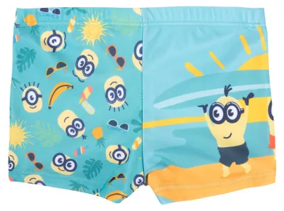 Produktbild von Minions Badehose für Jungen - Kinder Schwimmhose Badekleidung Hose Türkis 110-116