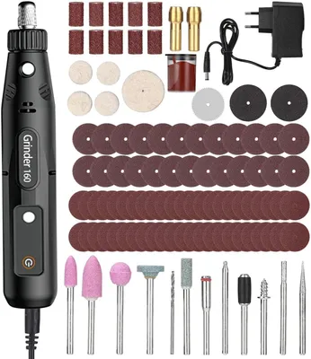 Imagen del producto de Herramienta multifunción con 104 accesorios, 5 velocidades ajustables, de 5000 a 18000 RPM, para taladrar