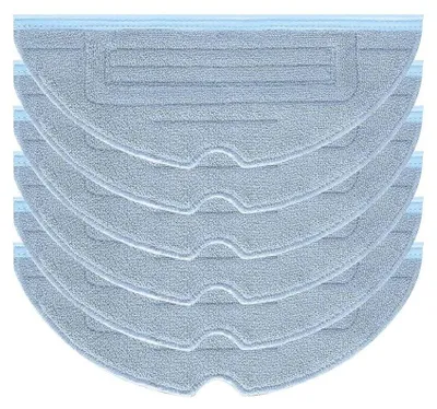 A stack of light gray mop cloths for a robot vacuum cleaner.