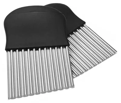 Produktbild von 4 große Wellenschneider, Pommes-Frites-Schneider, Kartoffelmesser, Wellenschneider für Obst und Gemüse, Schneidwerkzeug mit Edelstahlklinge für die Küche