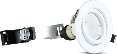 Obrázok produktu pre Sada 3x svietidlo na zapustenú montáž Biela + LED žiarovka GU10 5W 4000K VT-3333 V-TAC