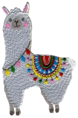 Produktbild von Aufnäher - Lama - Alpaka - bunt - Patch