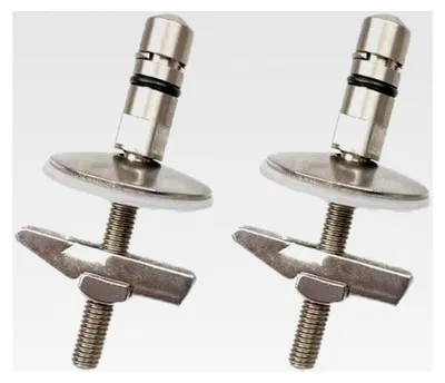 Produktbild von WC-Sitz-Befestigungsscharnier, passend für Haro und Luvett, Edelstahl-Befestigungshalterung, M6 x 71,5 mm, 2 Stück