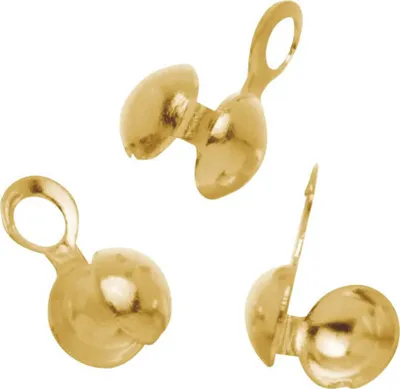 Produktbild von Quetschkalotte gold 5 mm 4 Stück