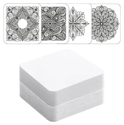Immagine prodotto di 100 fogli di carta per Zentangle, formato 10 x 10 cm