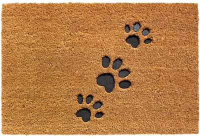 Produktbild von Kokosmatte Pfoten geprägt natur als aussen Sauberlaufmatte