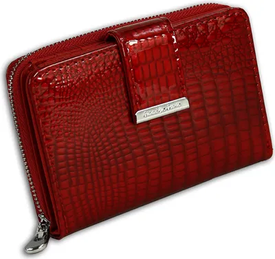 Produktbild von Jennifer Jones Damen RFID Blocker Brieftasche rot Leder Croco D2OPJ711R
