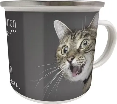 Produktbild von Emaille Becher 0,5 L - Katzen können sprechen, EB 67