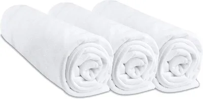 Productafbeelding van Famanu spannenlakens, 70 x 160 cm - set van 3, wit, 100% katoen, ademend