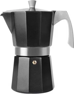 Produktbild von Ibili Evva, Mokka-Kanne, Schwarz, Aluminium, 12 Tassen, Silikon, 1 Stück(e)