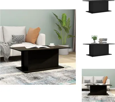 Image de vidaXL Table basse noire 102x55,5x40 cm Bois composite - Tables basses