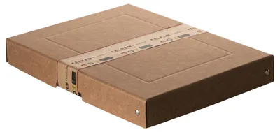 Produktbild von Aufbewahrungsbox Braun, A4, 24 x 32 x 4 cm, mit Deckel,Pappe, genietet