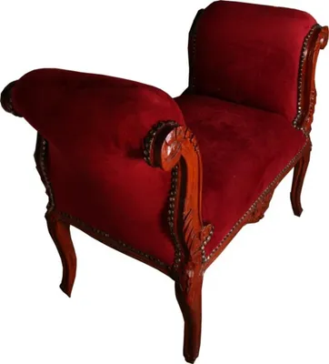 Produktbild von Casa Padrino Barock Schemel Hocker Bordeaux / Braun - Sitzbank