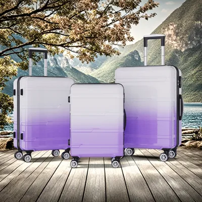 Produktbild von UnboxG 3tlg Hartschalen-Koffer Trolley Rollkoffer Reisekoffer Handgepäck 4 Rollen (M-L-XL-Set)