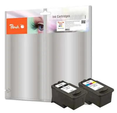 Immagine prodotto di Peach Multi Pack - Confezione da 2 pezzi - nero, colore (ciano, magenta, giallo)