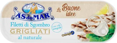 Produktbild von 14x AS do MAR Filetti di Sgombro Grigliati al Naturale,Natürliche Gegrillte Makrelenfilets und Vollsalz,120g Dose + Italian Gourmet Polpa di Pomodoro 400g Dose