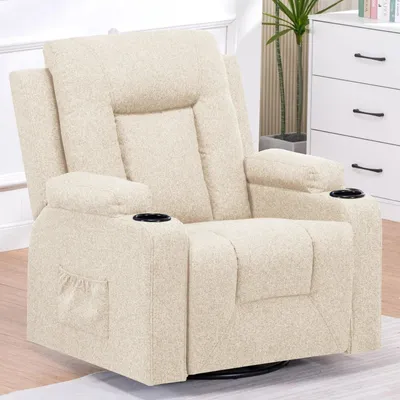 Produktbild von Relaxstuhl – Fernsehsessel – Schaukelstuhl – Beige – Verstellbar bis 160°