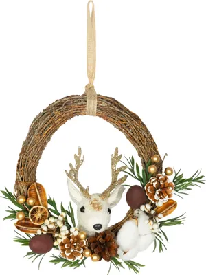 Immagine prodotto di Ghirlanda MagicHome Nature, sospesa, con cervo, 23x25x8 cm