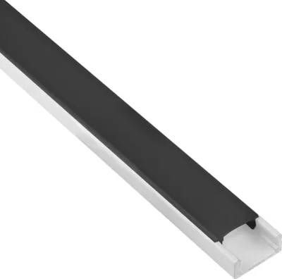 Produktbild von A15 LED Profil Weiss 1m Abdeckung schwarz