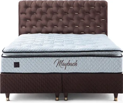 Obrázek produktu pro Hnědá manželská postel Designová obdélníková postel do ložnice