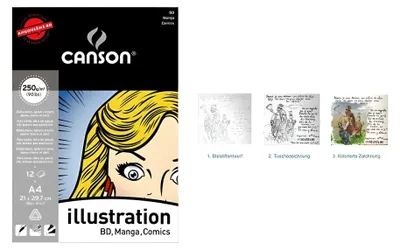Obrázok produktu pre CANSON Manga Block, DIN A4, 250 g/qm