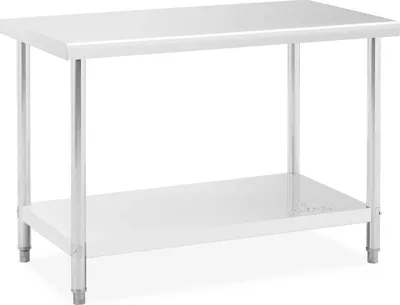 Obrázek produktu pro Expondo Royal Catering Pracovní stůl z nerezové oceli – ECO – 120 x 60 cm – 250 kg –