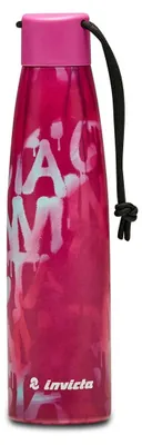 Isolierflasche 550 ml, rosa, Edelstahl, hält 12 h warm/24 h kalt