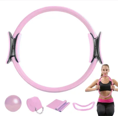 Produktbild von Pilates Set – Pilatesring, Widerstandsband, Yoga Ball & Fitness Zubehör – Pink