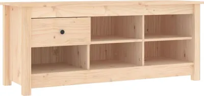 Produktbild von vidaXL Schuhschrank 110x38x45,5 cm Massivholz Kiefer