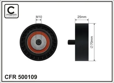 Produktbild von CAFFARO 500109 Spannrolle Keilrippenriemen 70mm für BMW 5 Limousine (E39) 5 Touring (E39) 3 Limousine (E36) 3 Coupe (E36) 7 (E38)