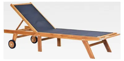 Produktbild von Klappbare Sonnenliege aus Teakholz für den Garten