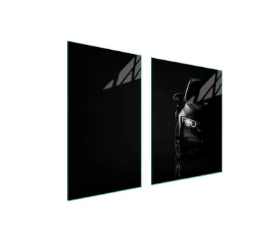 Produktbild von Herdabdeckplatten 2 teilig 100x52 Glaskeramikkochfeld Abdeckung Glas Schneidebrett Auto Schwarz