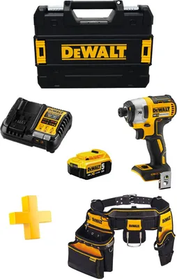 Produktbild von Schlagschrauber DeWALT DCF887P1T (1 x 5,0 Ah + DCB1104 + TSTAK II + Werkzeughalter Gürtel DWST1-75552)