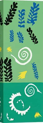 Image de Impression d'art sur toile - Henri Matisse, Composition avec fond vert - 150x50 cm