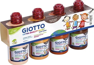Immagine prodotto di Giotto - Guazzo tonalità pelle di qualità extra, 250 ml, confezione da 4 flaconi