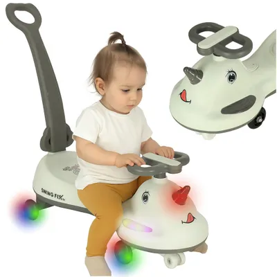 Produktbild von LED-Gravity-Roller Swing FIX S1 mit Haltegriff, grau, max. 65 kg