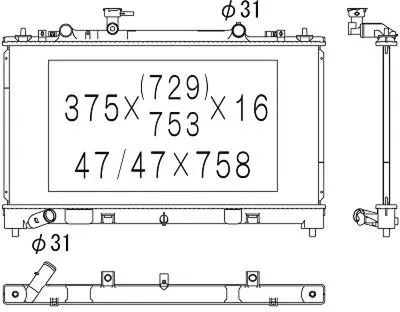 Produktbild von DIEDERICHS DCM2273 Kühler Wasserkühler Motorkühler für MAZDA 6 Schrägheck (GH) 6 (GH)
