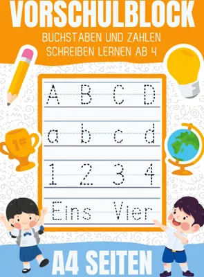 Produktbild von Vorschulblock - Buchstaben und Zahlen schreiben lernen ab 4