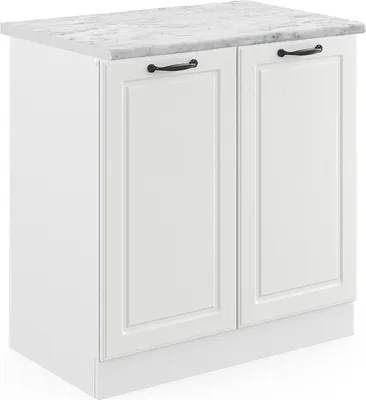 Produktbild von Spülenunterschrank Vicco R-Line Weiß Landhaus 80 cm , AP Marmor, Model 46484